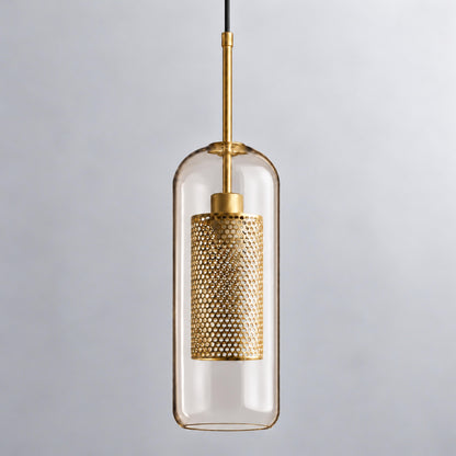 Modern Glass Pendant Light Adjustable Hanging Fixture with LED Technology for Kitchen Island