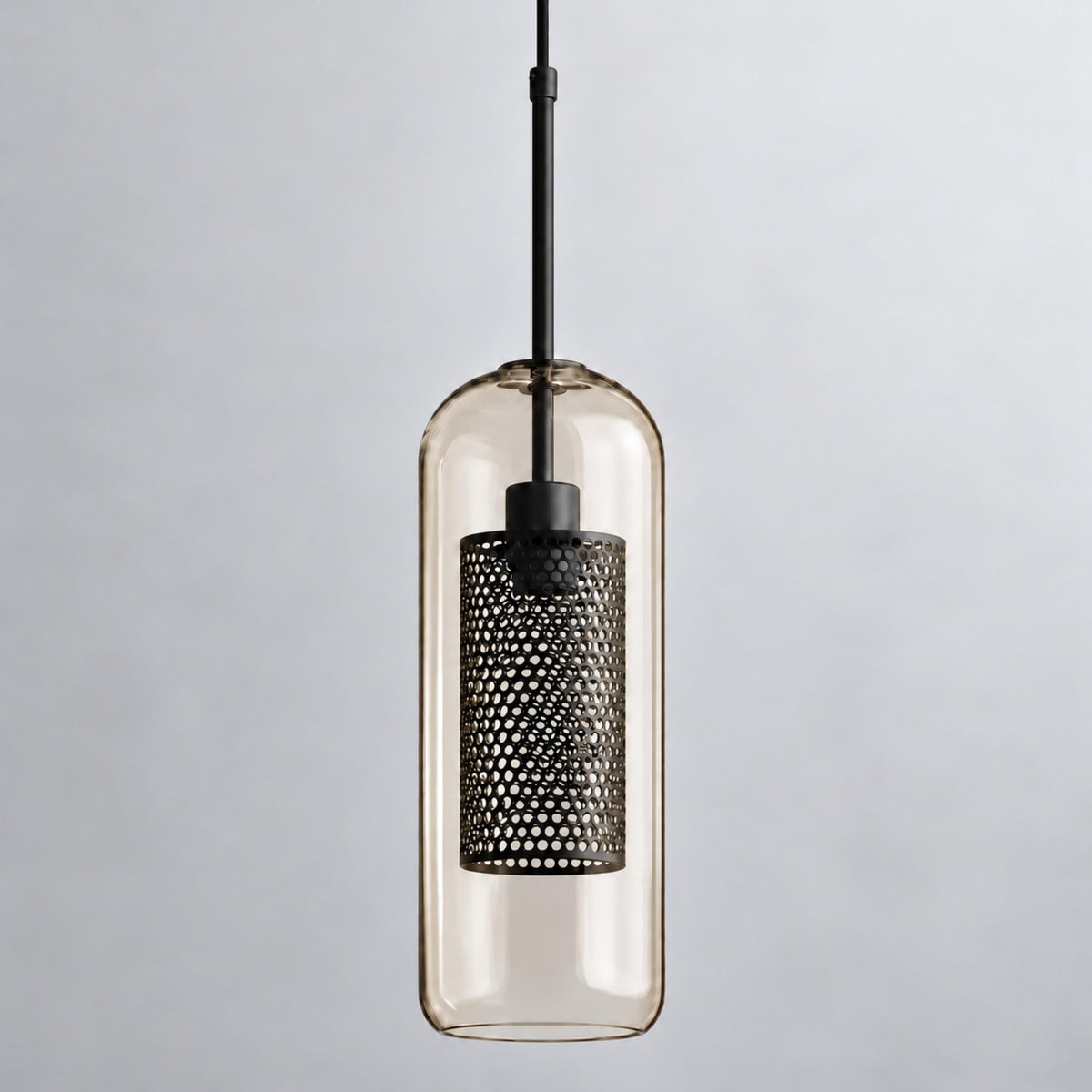Modern Glass Pendant Light Adjustable Hanging Fixture with LED Technology for Kitchen Island