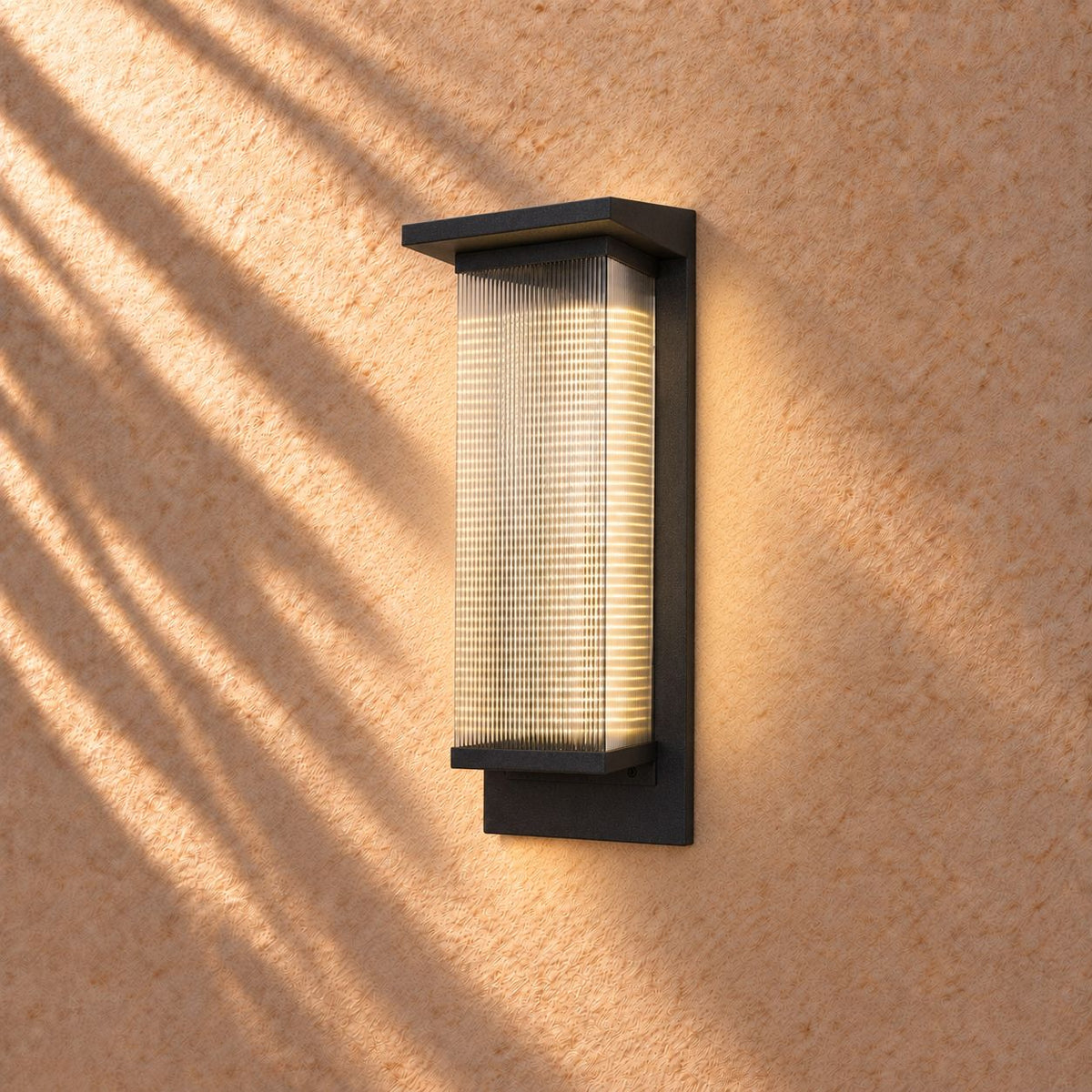 Modern Outdoor Solar Wall Lights with Remote Control Stainless Steel LED and IP65 Moisture Resistance