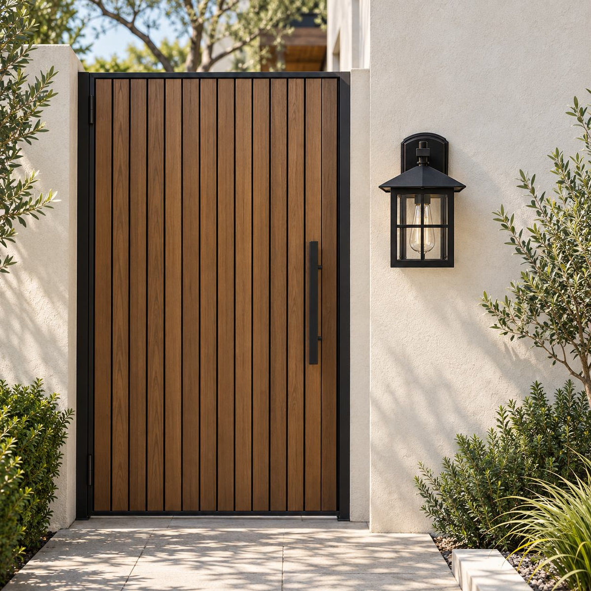 Classic Black Outdoor Wall Lantern IP65 Rated Aluminum Sconce with Glass Shade E26/E27 Socket