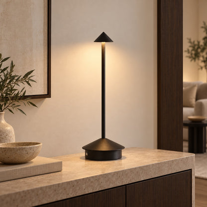 Modern Waterproof Table Lamp Rechargeable LED Cordless Design for Indoor Outdoor Use