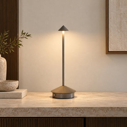 Modern Waterproof Table Lamp Rechargeable LED Cordless Design for Indoor Outdoor Use