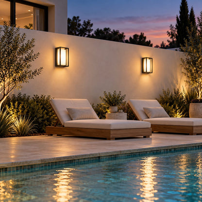 Modern Outdoor Wall Light LED Waterproof Aluminum Fixture for Porch Patio and Pathway