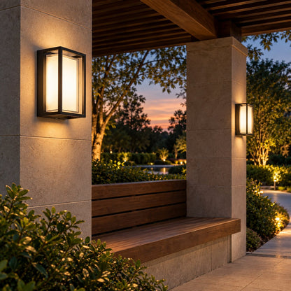 Modern Outdoor Wall Light LED Waterproof Aluminum Fixture for Porch Patio and Pathway