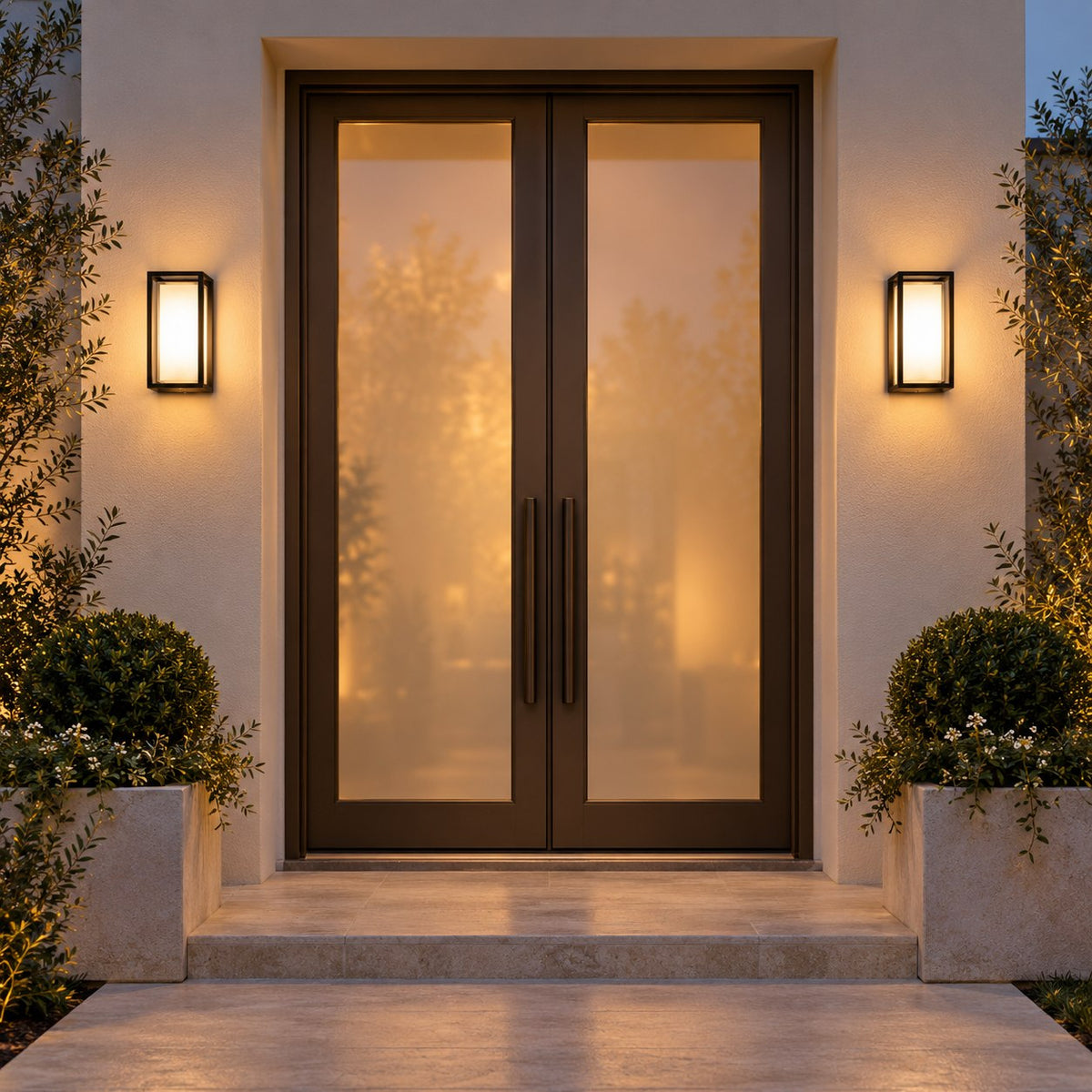 Modern Outdoor Wall Light LED Waterproof Aluminum Fixture for Porch Patio and Pathway