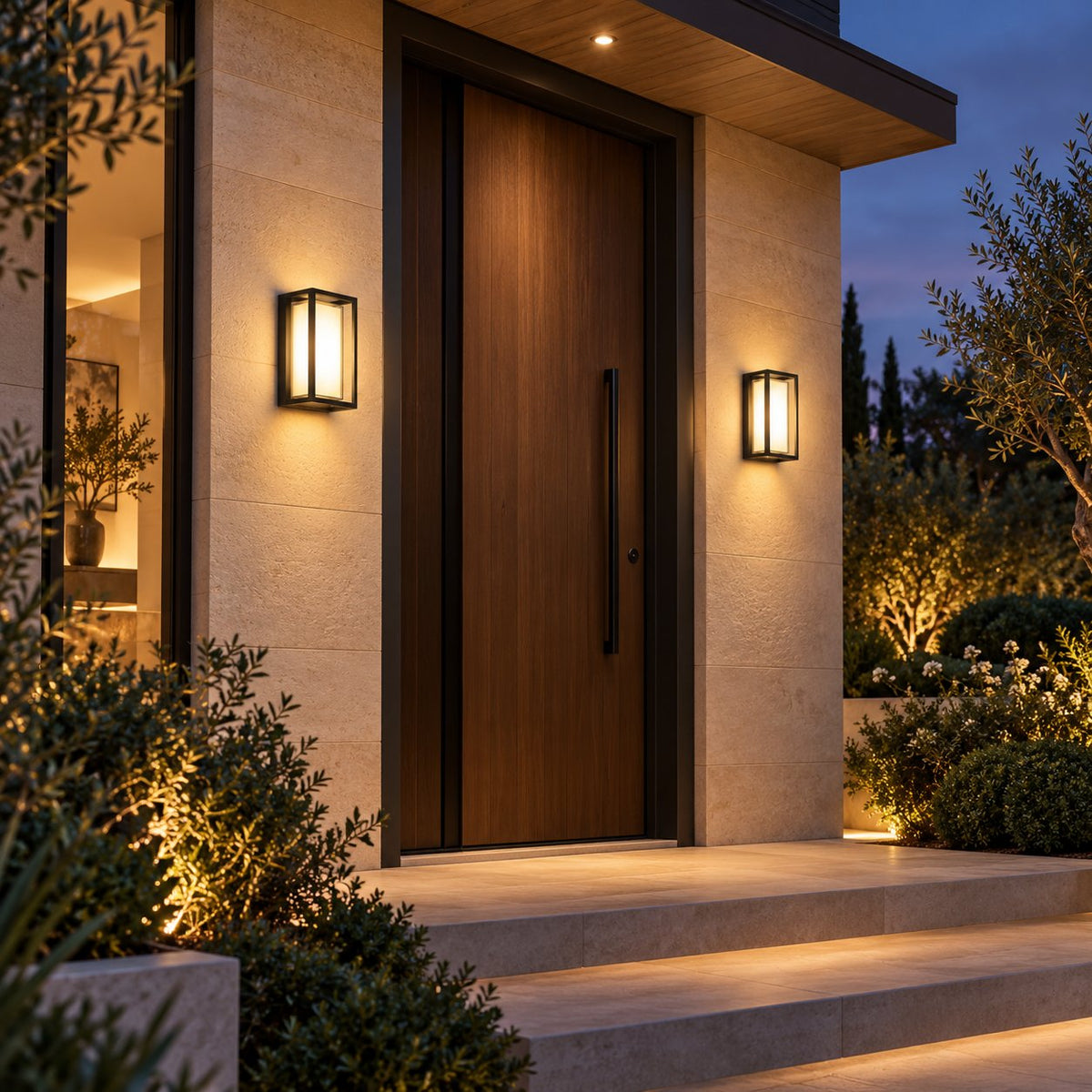 Modern Outdoor Wall Light LED Waterproof Aluminum Fixture for Porch Patio and Pathway