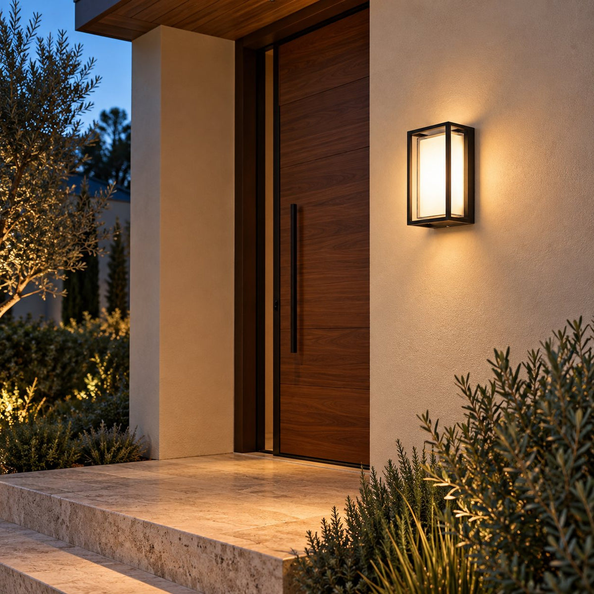 Modern Outdoor Wall Light LED Waterproof Aluminum Fixture for Porch Patio and Pathway